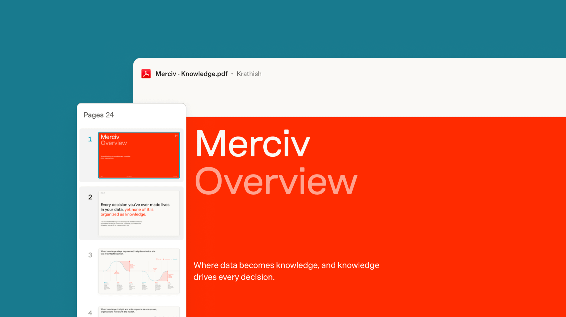 The redesigned document viewer with a thumbnail rail, page controls, and an embedded header